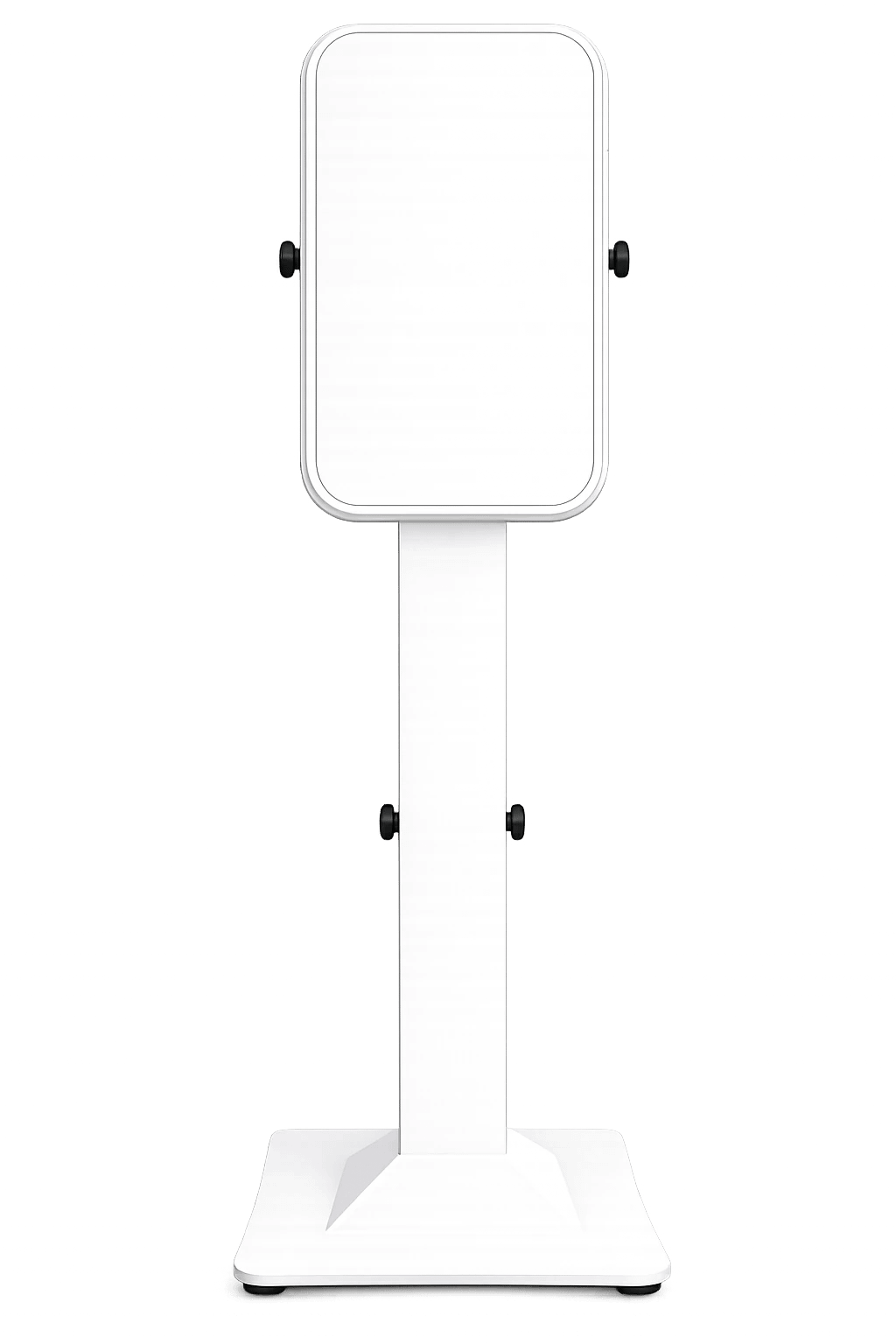 White Open Air Booth with a touchscreen